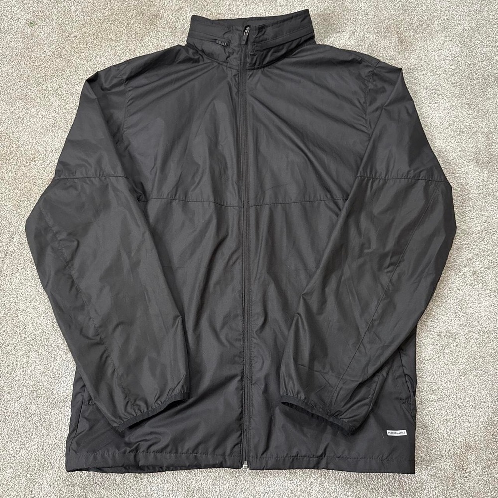 Tek Gear Performance Hooded Windbreaker Men 2XL Large Breathable Jacket Pockets